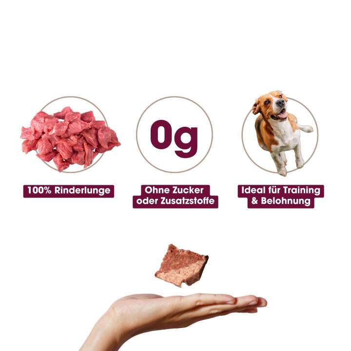 KAUDAS Hundeleckerli RinderlungePur Natursnack